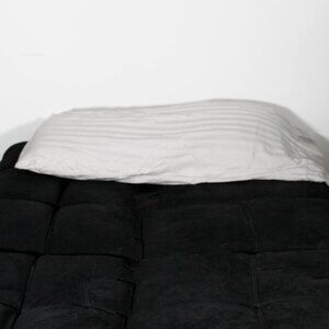 Pale Gray Grey King Size Pillow Case Bedding Pinstripe